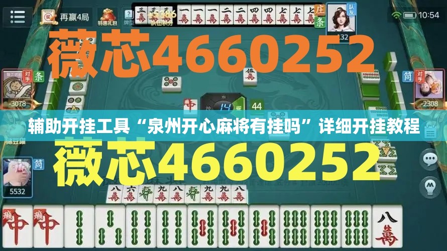 辅助开挂工具“泉州开心麻将有挂吗	”详细开挂教程