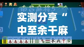 实测分享“中至余干麻将万能开挂器	”开挂(透视)辅助神器