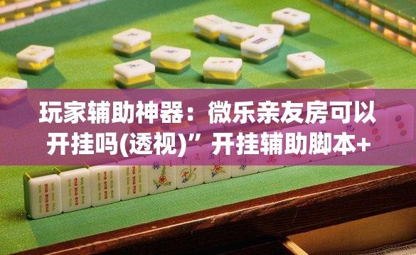 玩家辅助神器：微乐亲友房可以开挂吗(透视)”开挂辅助脚本+详细开挂安装教程