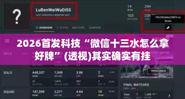 2026首发科技“微信十三水怎么拿好牌	”(透视)其实确实有挂