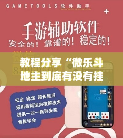 教程分享“微乐斗地主到底有没有挂	”(免费)开挂辅助教学(最新辅助开挂教程)