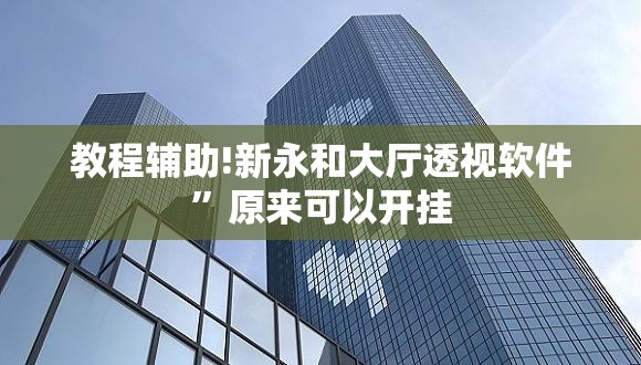 教程辅助!新永和大厅透视软件	”原来可以开挂