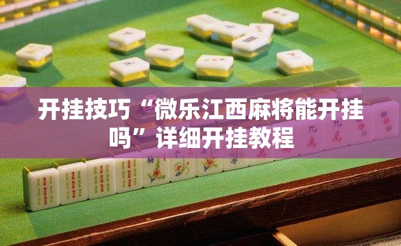 开挂技巧“微乐江西麻将能开挂吗	”详细开挂教程