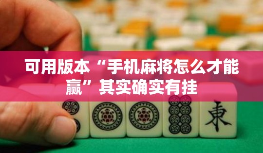 可用版本“手机麻将怎么才能赢”其实确实有挂
