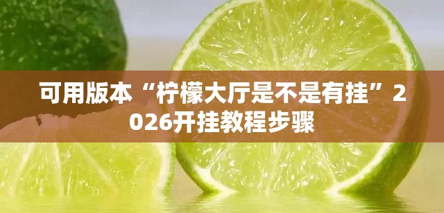 可用版本“柠檬大厅是不是有挂”2026开挂教程步骤