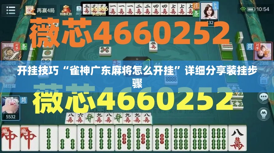 开挂技巧“雀神广东麻将怎么开挂”详细分享装挂步骤