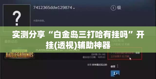 实测分享“白金岛三打哈有挂吗”开挂(透视)辅助神器