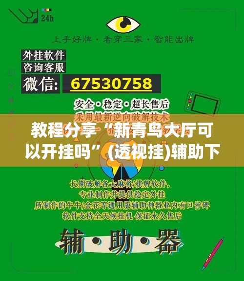 教程分享“新青鸟大厅可以开挂吗”(透视挂)辅助下载教程