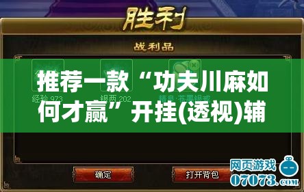 推荐一款“功夫川麻如何才赢”开挂(透视)辅助神器