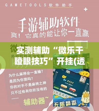 实测辅助“微乐干瞪眼技巧”开挂(透视)辅助神器