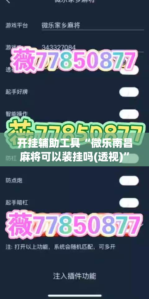 开挂辅助工具“微乐南昌麻将可以装挂吗(透视)”开挂辅助脚本+详细开挂安装教程