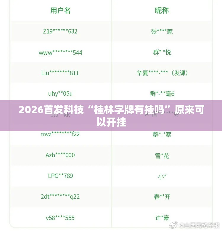 2026首发科技“桂林字牌有挂吗”原来可以开挂