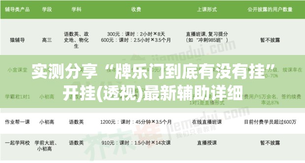 实测分享“牌乐门到底有没有挂”开挂(透视)最新辅助详细