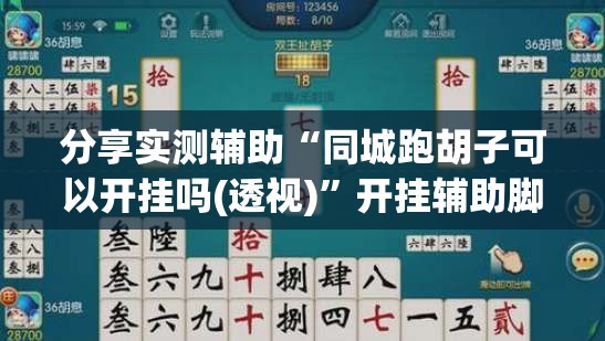 分享实测辅助“同城跑胡子可以开挂吗(透视)”开挂辅助脚本+详细开挂安装教程