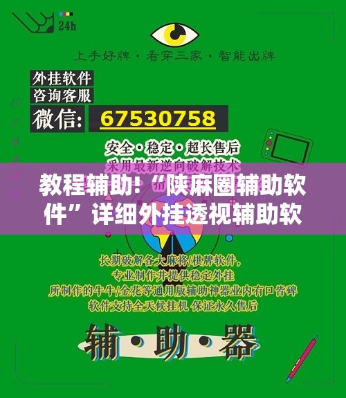 教程辅助!“陕麻圈辅助软件”详细外挂透视辅助软件教程